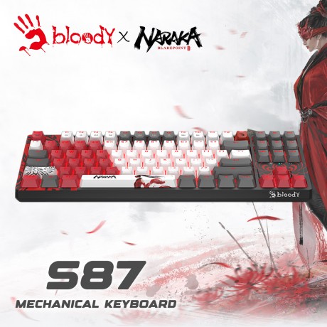 Bloody Keyboard Gaming S87 Hot-Swappable Mechanical Naraka Edition