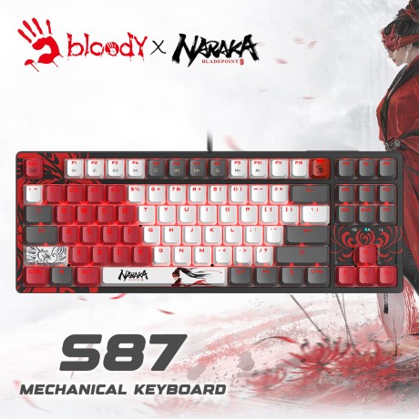 Bloody Keyboard Gaming S87 Hot-Swappable Mechanical Naraka Edition