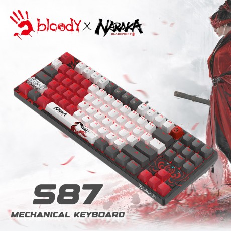 Bloody Keyboard Gaming S87 Hot-Swappable Mechanical Naraka Edition