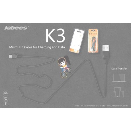  JABEES KABEL CHARGING AND DATA / Micro Usb Cable - K3 