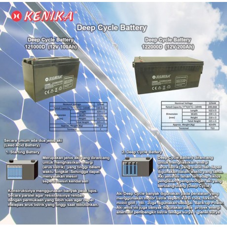Battery Deep Cycle Kenika 12V 200AH