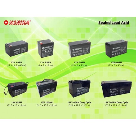 Kenika Battery Sealed Lead Acid 12V 7Ah