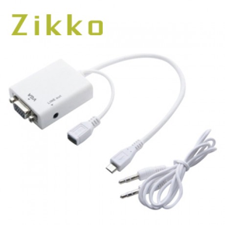 Zikko Gadget Accessories Kabel Mobile Phone OTG to VGA (F)