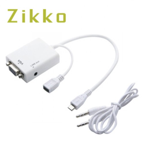 Zikko Gadget Accessories Kabel Mobile Phone OTG to VGA (F)