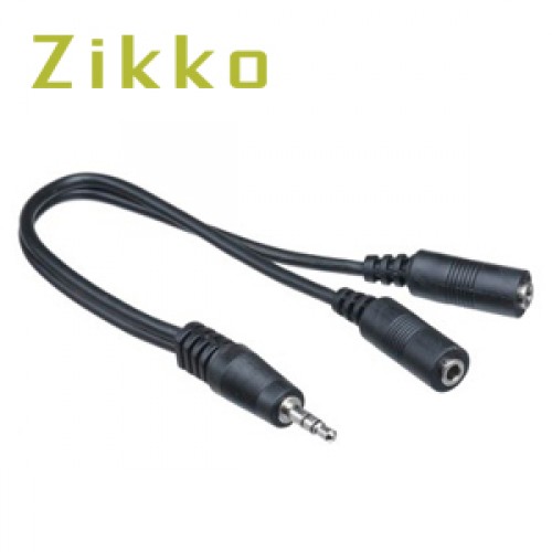Zikko Gadget Accessories 3.5 mm Stereo Plug to 2 Stereo Jack ZK-B207