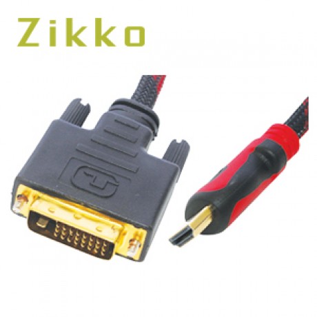 ZIKKO HDMI-DVI 24-1 5M High Speed Cable ZK-B224