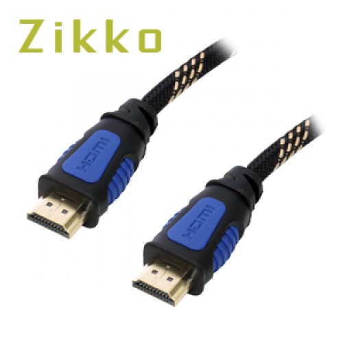 ZIKKO KABEL HDMI AM-AM 24 Gold Plated with Nylon Net 2M ZK-B257 