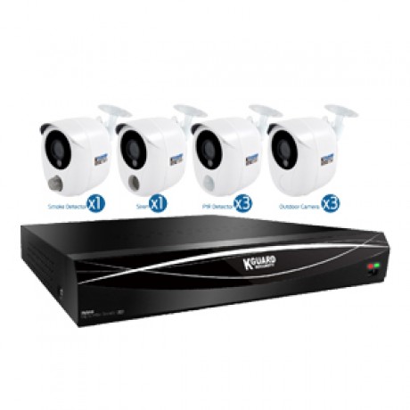 DVR K-GUARD HD1681-8KT01  DVR KIT AHD  2.0 MP Hybrid Security System