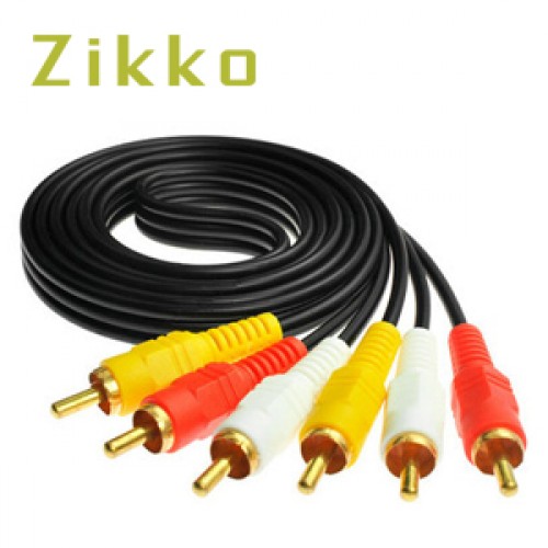 Cable ZIKKO ZK-B012 Cable 3RCA Male To  3RCA Male  1.8 M 