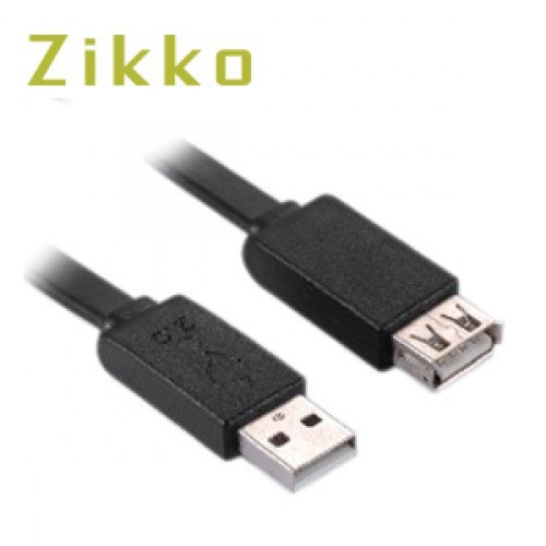 Cable ZIKKO ZK-B082 Flat Cable USB 2.0  AM USB 2.0 AF 1.5M