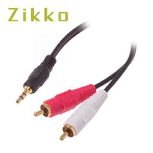 Cable ZIKKO ZK-B087 Cable  3.5mm  2RCA Male Copper  1.8M 