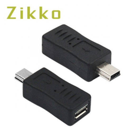 Adapter ZIKKO ZK-B124 Adapter USB 2.0 Mini Male To  USB Micro Female 