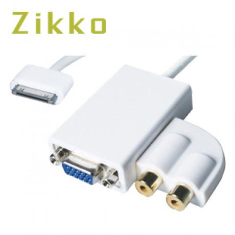 Adapter Cable ZIKKO ZK-B153 Adapter Cable iPad To VGA + Audio