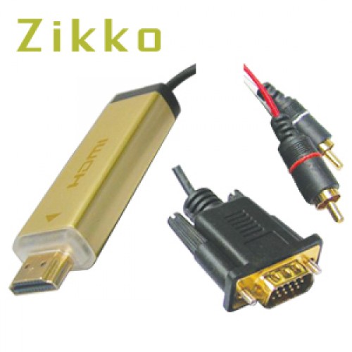 Cable ZIKKO ZK-B189 Cable HDMI Male To VGA + Audio  